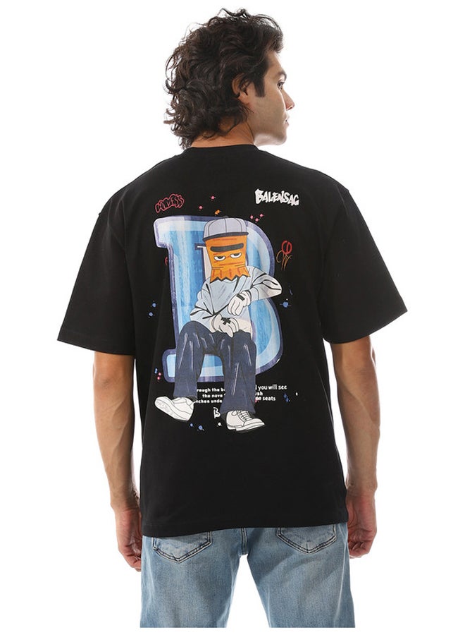 WHITE RABBIT Comfy Black Summer T-Shirt - Image 3