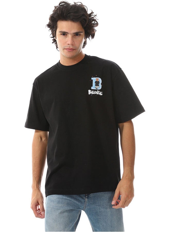 WHITE RABBIT Comfy Black Summer T-Shirt - Image 1