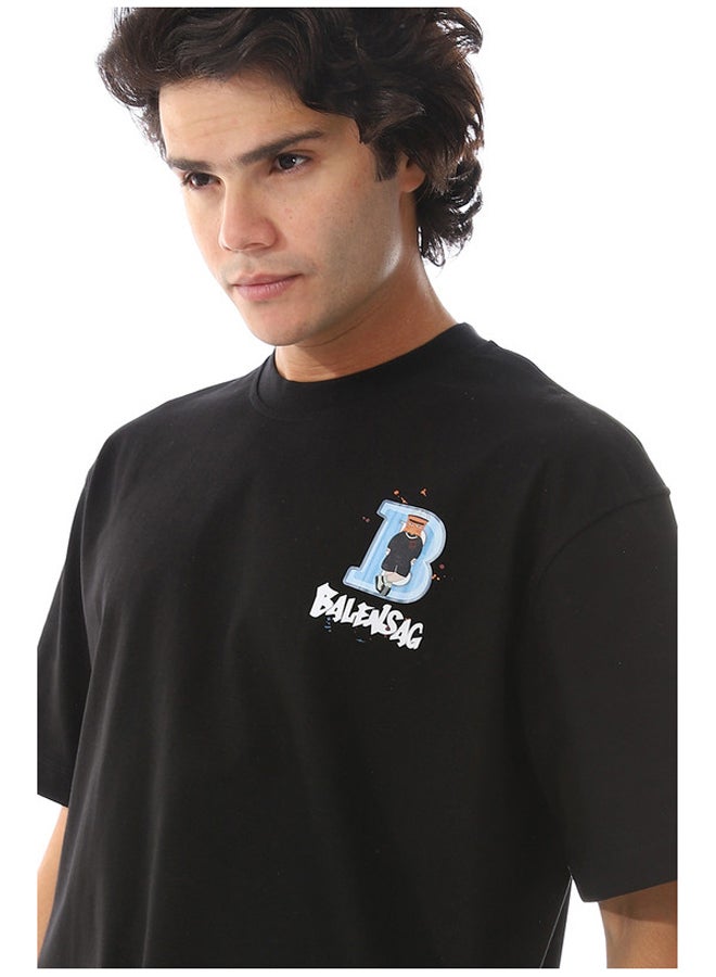 WHITE RABBIT Comfy Black Summer T-Shirt - Image 4