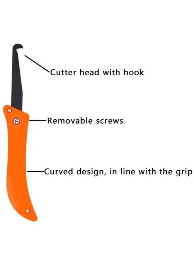 OMEVE Grout Scraping Rake Tool Tile Grout Saw Grout Removal Tool Tile Grout Hand Saw Angled Grout Clean Remover with 6 Pcs Blades Replacement for Tile Cleaning Removing Paint - Image 5