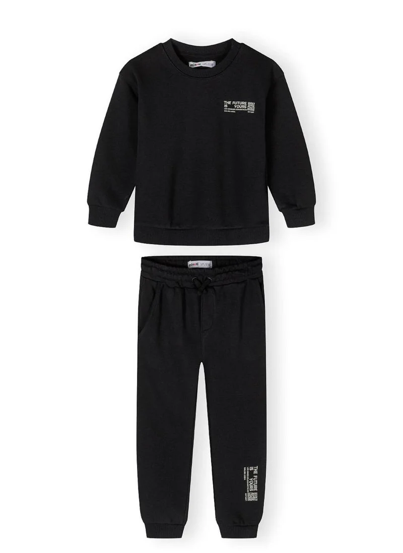 MINOTI Kids Boys  Crew Neck Sweatshirt And Joggers Set