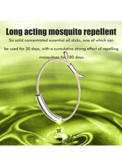 SYOSI Mosquito Repellent Wristband Adjustable Essential Oil Anti Mosquito Bracelet with 6 Replacement Sticks Magnetic Anti Mosquito Wristband for Indoor Outdoor Trip 100 percent Natural Plant Essential Oil  - Image 5