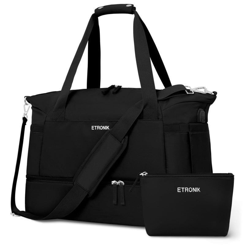 ETRONIK حقيبة دفل رياضية للنساء من ETRONIK، سوداء-AA - Image 1