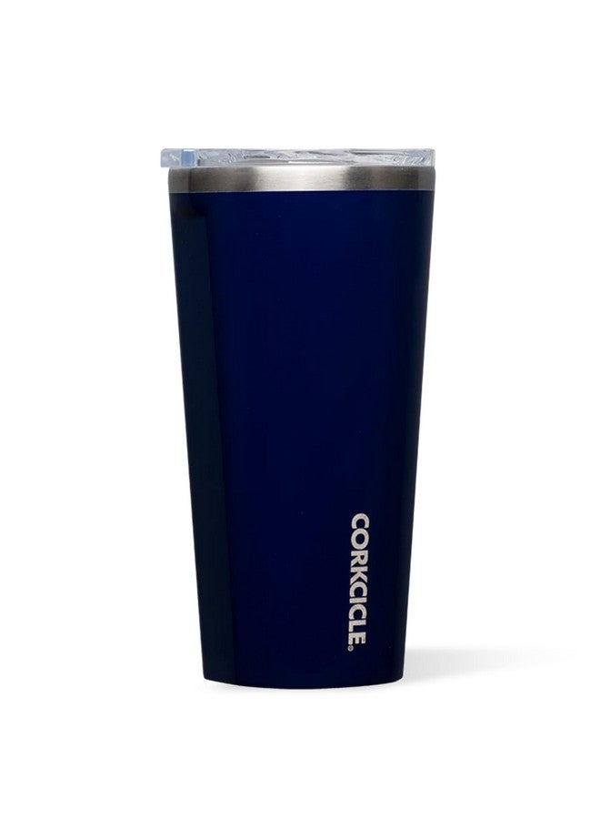 CORKCICLE Classic Triple Insulated Coffee Mug With Lid, Gloss Midnight Navy, 16 Oz - Stainless Steel Travel Tumbler Keeps Beverages Cold 9+Hrs, Hot 3Hrs - Cupholder Friendly Travel Coffee Tumbler - Image 1