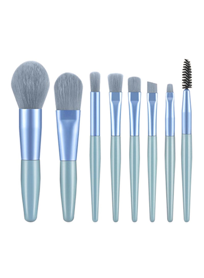 Generic Makeup Brushes Set 8pcs Blue 