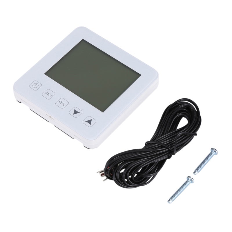 Programmable Thermostat: 0.5℃ Precise Control, Large Backlit LCD Screen - Anti-Interference Chip, Power-Off Memory for Home Electric Heating Systems - Image 1