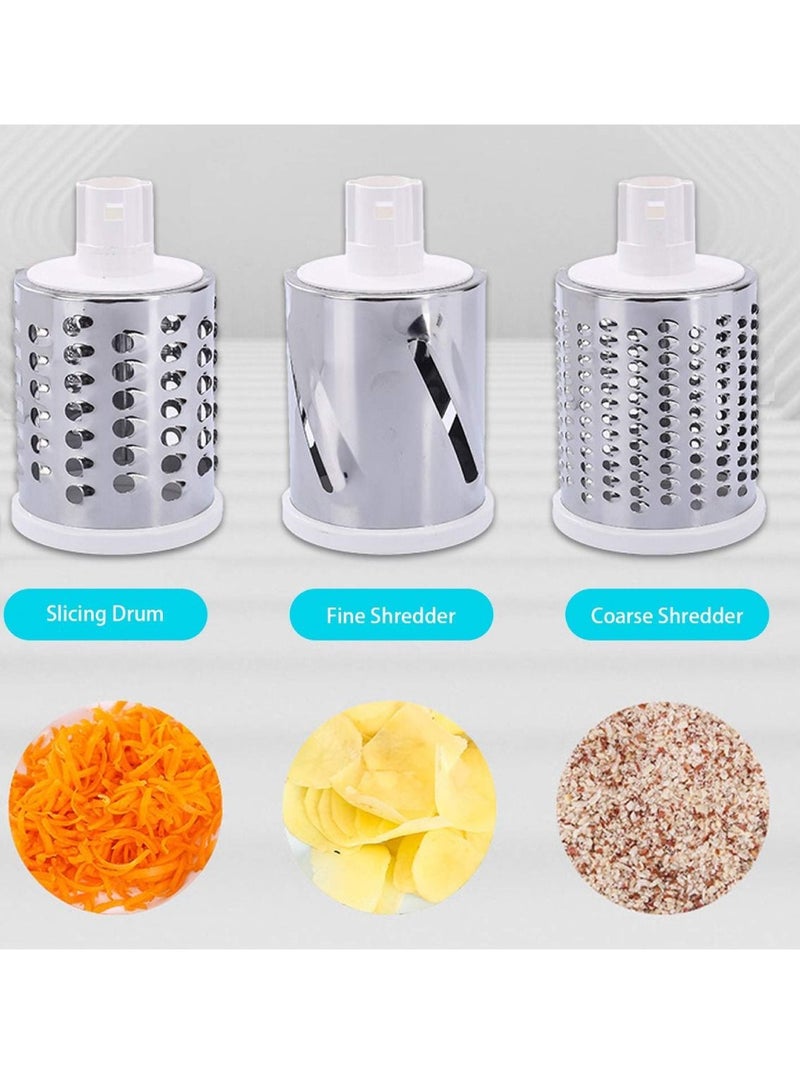JIHAM Food Chopper Stainless Steel Manual Grater Chilli Nuts And Vegetable Grater Vegetable Chopper Cheese Grater Hand Crank Cheese Shredder For Fresh Cheese Blue  - Image 5