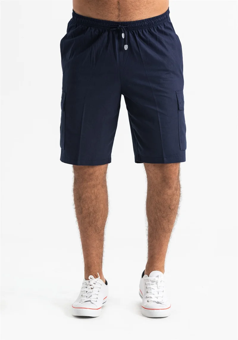 Eliş Şile Bezi Gabardine Elastic Men's Shorts Navy Blue Lcvt