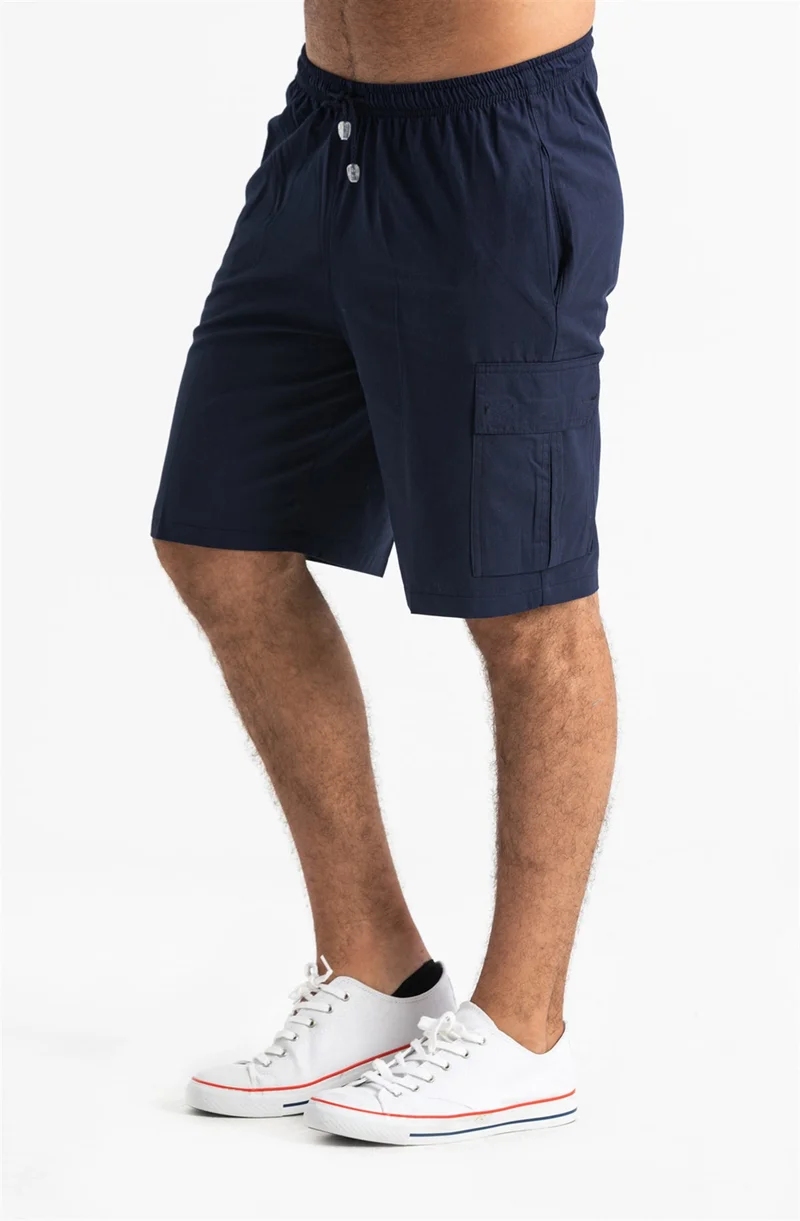 Eliş Şile Bezi Gabardine Elastic Men's Shorts Navy Blue Lcvt