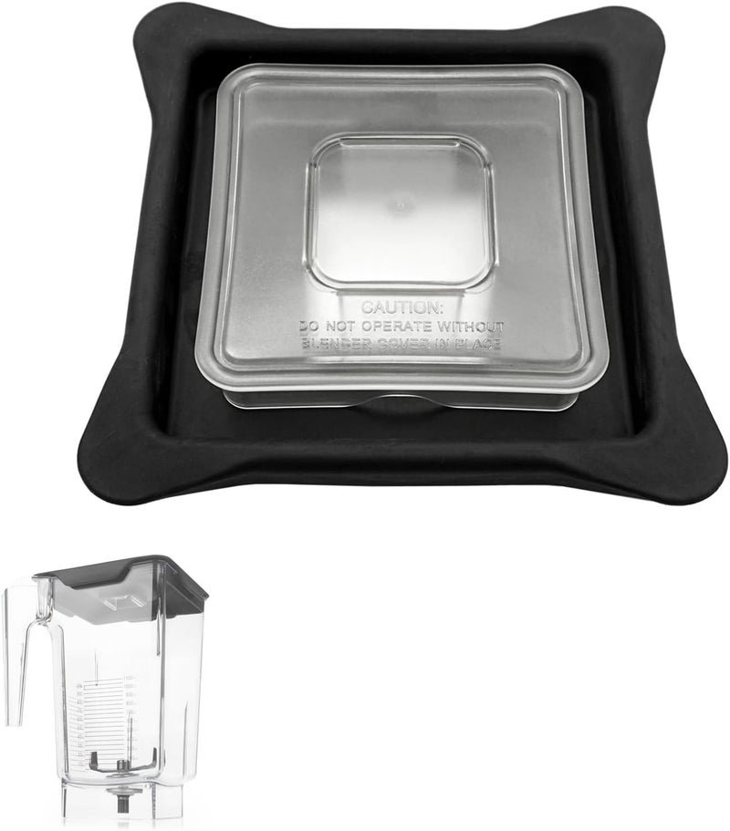 Maigoo غطاء خلاط بديل يناسب خلاط Blendtec التجاري، غطاء مثقوب قابل للإمساك متوافق مع برطمانات WildSide+ وFourSide، أغطية خلاط مع سدادة شفافة مربعة - Image 1