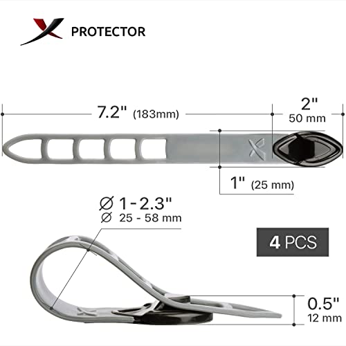 X-Protector Extension Cord Holder X-Protector - 4 PCS Self-Adhesive Appliance Cord Holder with Manageable Belt - Premium Cord Organizer for Appliances - Universal Storage Straps to Organize Cords Anywhere! - Image 5