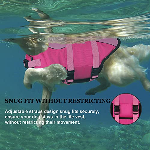 Dogcheer Dog Life Jacket, Cute Shark Dog Life Vest for Swimming Boating with Superior Buoyancy & Rescue Handle, Adjustable Puppy Floating Swim Vest for Small Medium Large Dogs(Bright Pink,XS) - Image 4