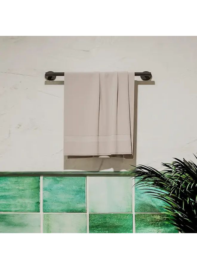 Wall Mounted Stainless Steel Towel Rack Silvery Single Bar Bathroom Organizer - Image 5