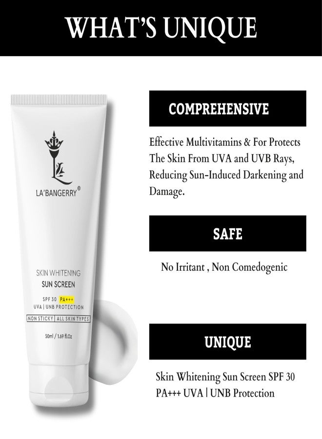 LA'BANGERRY Skin Whitening Sun Screen SPF 30 PA+++ UVA & UNB Protection - Image 5