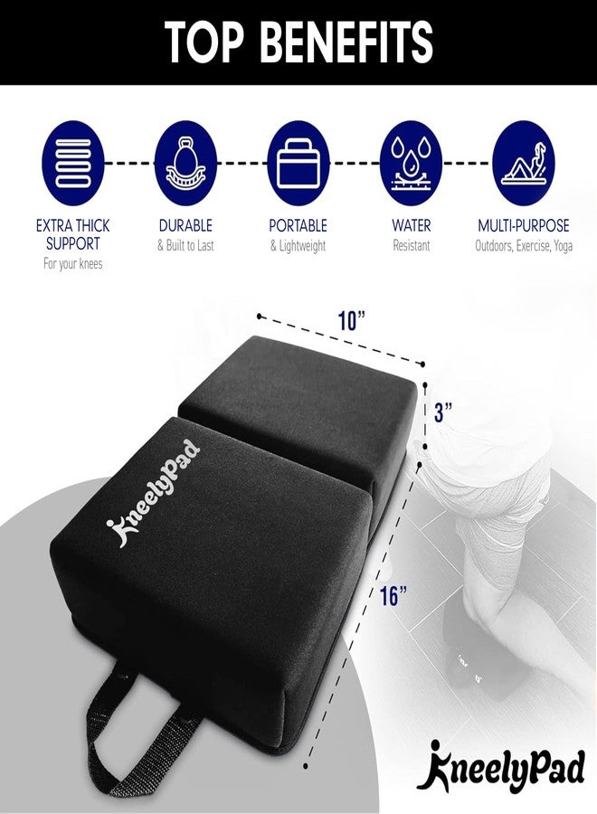 KneelyPad Extra Thick Kneeling Pad, Supportive Soft Foam Cushioning for Knee, Water Resistant Construction for Gardening, Bathing Baby, Workout Supplies, Lightweight, Garden Work Gifts - Image 2