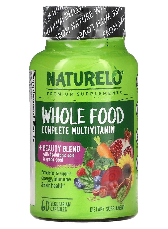 Whole Food Complete Multivitamin + Beauty Blend 60 Vegetarian Capsules