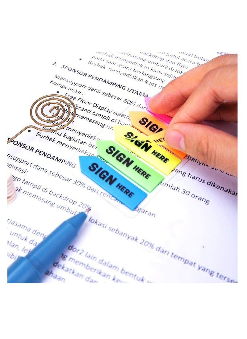 Deli - 2-Pack Sign Here Index Tab 44x12mm Size Multicolour - Image 1