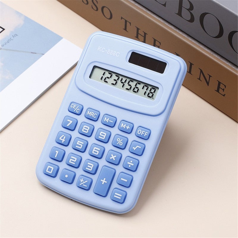 Basic Calculator Small Handheld Calculator - Solar Battery Calculator Large Display Student Calculator for Office - Image 4