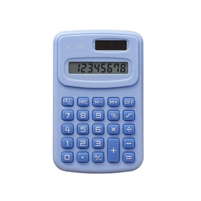Basic Calculator Small Handheld Calculator - Solar Battery Calculator Large Display Student Calculator for Office - Image 1