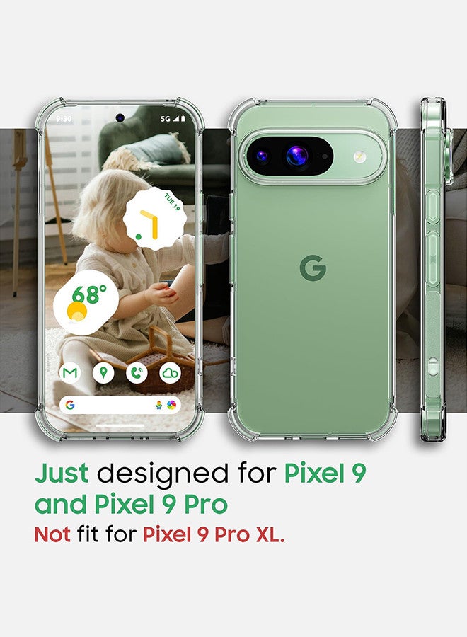 MARGOUN (for Google Pixel 9) 3 Packs TPU Case and 2 Screen Protectors Shockproof Soft TPU Bumper and Hard PC Back Case Anti-Scratch,Drop Protection,Slim Fit Gorilla Case Cover Clear - Image 2