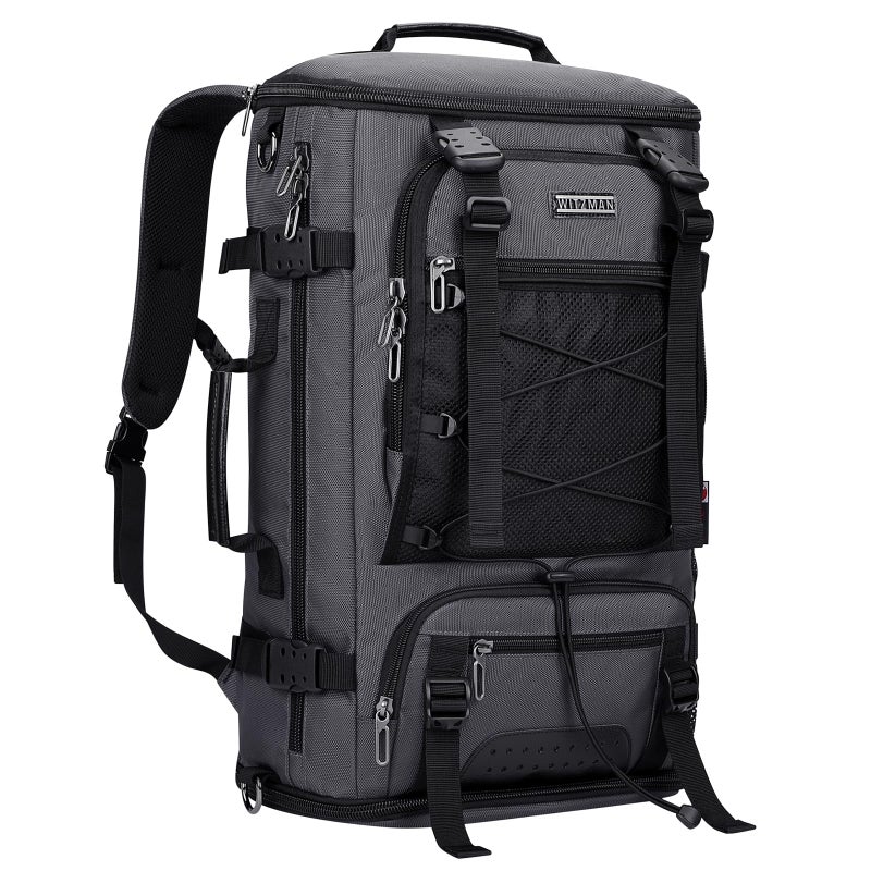 WITZMAN Travel Backpack for Men Convertible Large Carry on Backpack with Shoe Compartment for Airplanes Fit 17 Inch Laptop(B689 Silvery Grey) - Image 1
