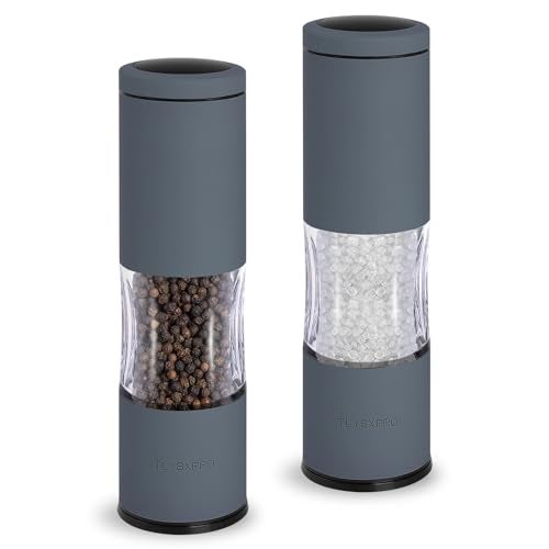 TLYSXPRO Salt and Pepper Grinder Set with Adjustable Coarseness Manual Pepper Mill Grinder with Refillable Design Ceramic Core Kitchen Essential 2 Packs BlueGrey - Image 1