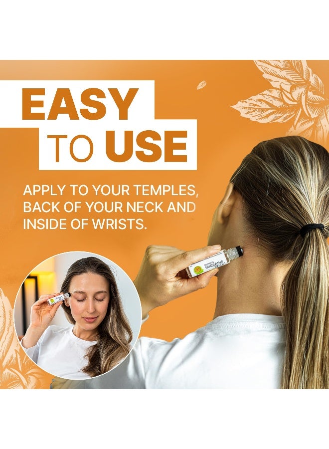 Basic Vigor Migrastil Migraine Stick Rollon Fast Cooling Comfort for Your Head Aromatherapy with Peppermint Other Essential Oils Metal Roller Made in USA - Image 3