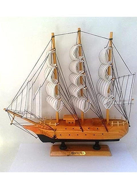 Wooden sailing ship model for decoration