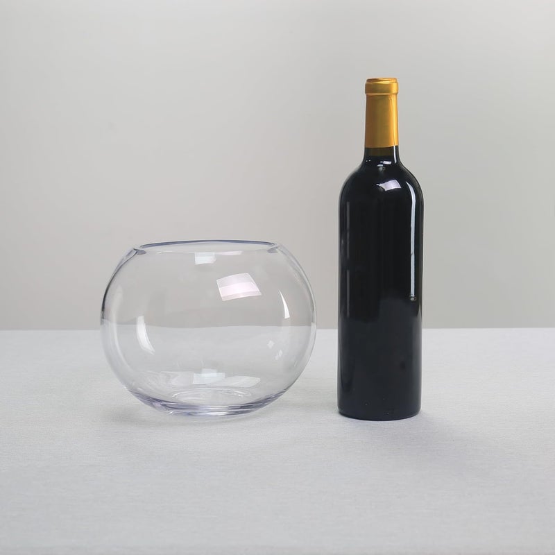 CYS EXCEL Glass Bubble Bowl (H-6" W-8", Approx. 3/4 Gal.) | Multiple Size Choices Fish Bowl Vase | Glass Round Bowl Terrarium | Globe Flower Vase Centerpiece - Image 4