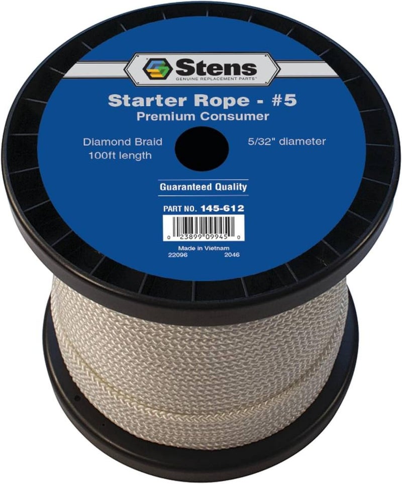 Stens New 100 Diamond Braid Starter Rope 1456125 Diamond White