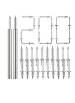 Double-Head Skirting Thread Seamless Nail, 200 Pcs Metal Skirting Line Without Marks Nail, Rust-Proof No Trace Skirting Thread Screws Set with 2 Rods, Nail Specific Sleeve Tool