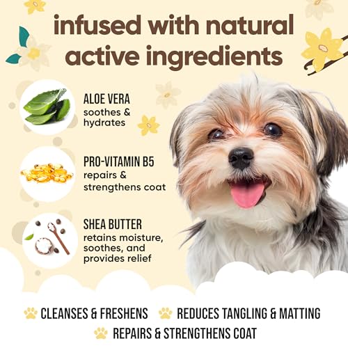 Buddycare Vanilla & Shea Butter Dog Shampoo - (16.90oz) Itch Relief & Dog Shampoo Sensitive Skin Care, Dog Shampoo and Conditioner, Premium Dog Grooming Supplies for All Breeds - Image 3
