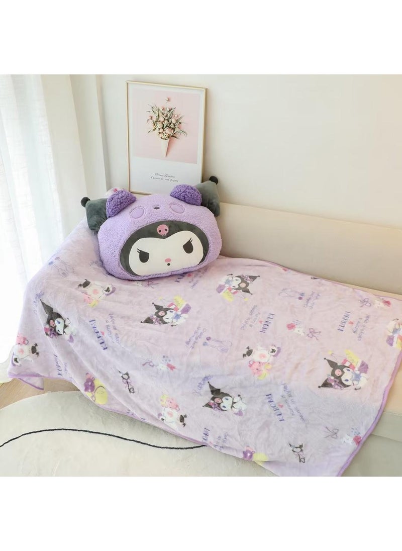 General Sanrio 2-In-1 Plush Pillow Blanket Kuromi Gift For Girls Office Gifts Birthday Gifts  - Image 1