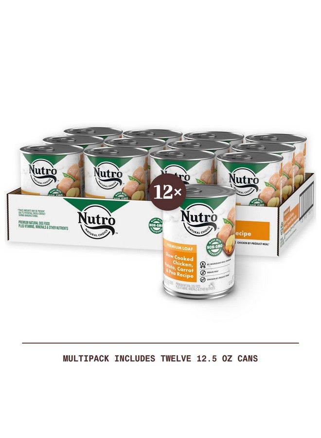 نوترو طعام كلاب ممتاز خالٍ من الحبوب الطبيعية للبالغين، وصفة الدجاج والبطاطس والجزر والبازلاء المطهوة ببطء، علب سعة 12.5 أونصة (عبوة من 12 قطعة) - Image 2