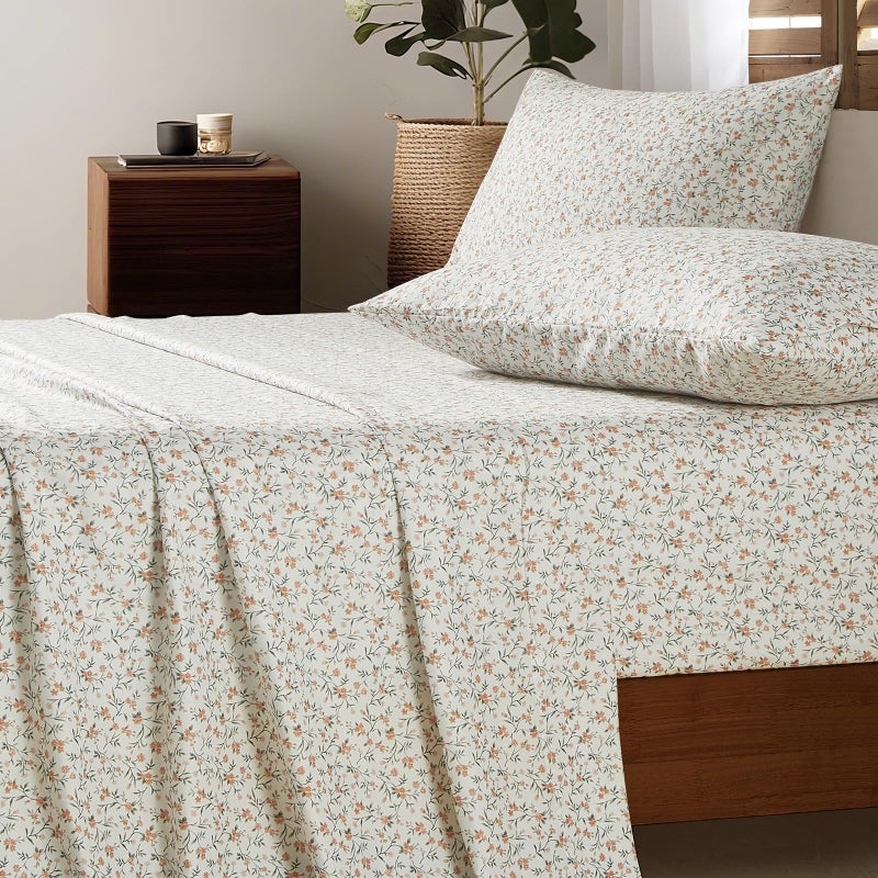 HYPREST Ditsy Floral Sheets Queen Size, Deep Pocket Sheets up to 18 Inch, Soft Shabby Chic Bed Sheets Patterned Sheets Daisy Queen Size Bed Set - Image 1