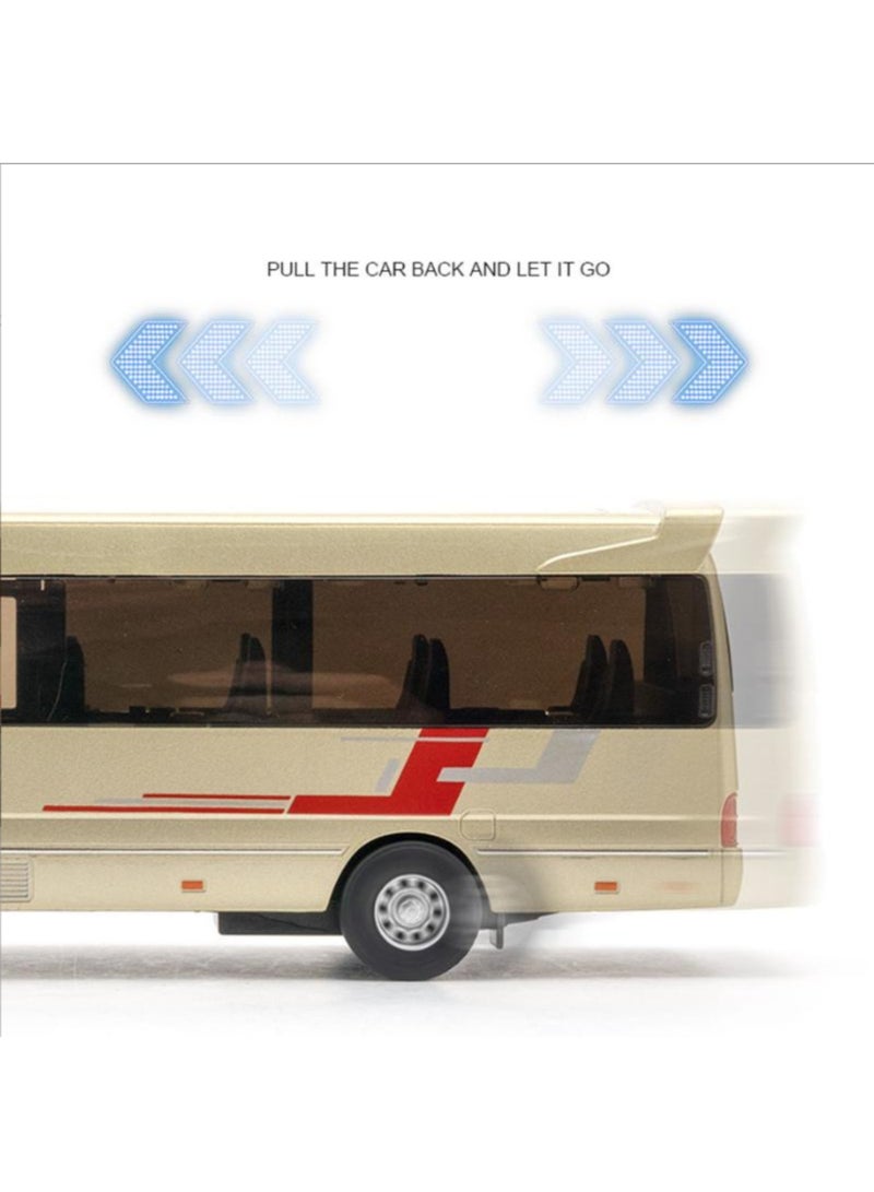 TOYOTA Premium Diecast Toyota Coaster Bus Model 1:33 Scale 01 Pcs Assorted – Heavy Metal Passenger Coach Toy with Sound, Lights, Openable Doors & Pull-Back Action – 22cm Collectible Vehicle Gift for Kids & Adults - Image 5