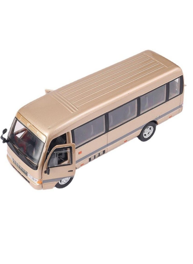 TOYOTA Premium Diecast Toyota Coaster Bus Model 1:33 Scale 01 Pcs Assorted – Heavy Metal Passenger Coach Toy with Sound, Lights, Openable Doors & Pull-Back Action – 22cm Collectible Vehicle Gift for Kids & Adults - Image 3