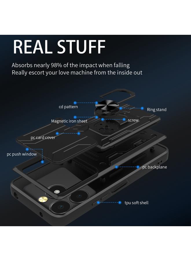 S-TOP Case For Realme C61 / C63 Sliding Camshield TPU+PC Phone Case with Card Slot - Image 5