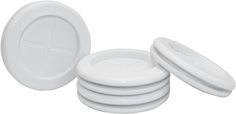 EASYEAH Store 2-3/8 in Rubber Grommets for Wiring, 2 in ID, Double-Sided Rubber Plugs for Round Holes, Firewall Grommet Automotive, Wire Cable Grommets for Metal Electric Box, 4 Pcs 51x60 mm, White - Image 1