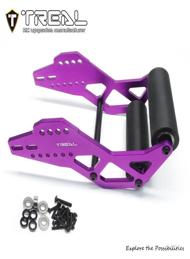Treal Aluminum 7075 Wheelie Bar Adjustable for Losi LMT (Purple) - Image 3