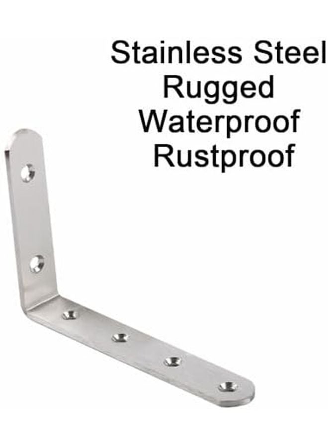 Stainless Steel Corner Brace 150x150x25mm Heavy Duty Right Angle Bracket For Shelf Furniture - Image 4