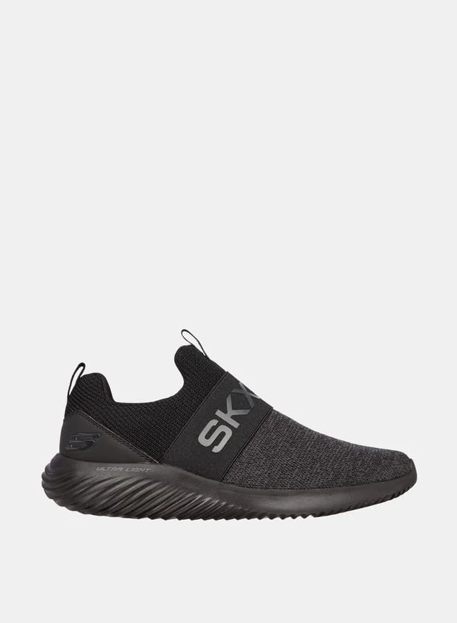 سكيتشرز Mens Bounder Slip-On Shoes - 232281-BBK