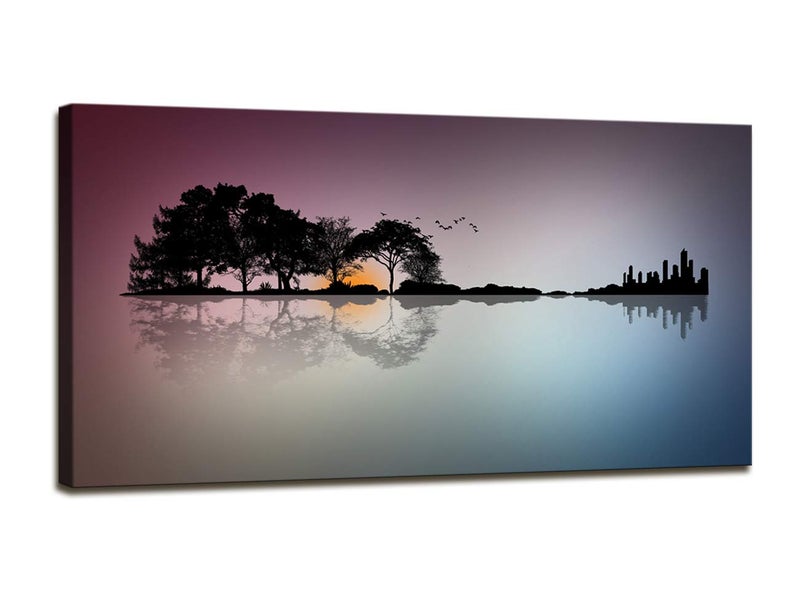 DZL Art A72650 Guitar Wall Art Canvas prints for bedroom living room bathroom Wall Decor kitchen artwork Guitar Island Canvas Prints Man Cave Music Lover Gift