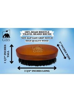 G.B.S Men'S 3N1 Grooming Beard Care Kit Wooden Two Sided Beard And Hair Comb Travel Boar Hair Beard Brush And 1Fl Oz Beard Oil Combo Gift Set  - Image 2
