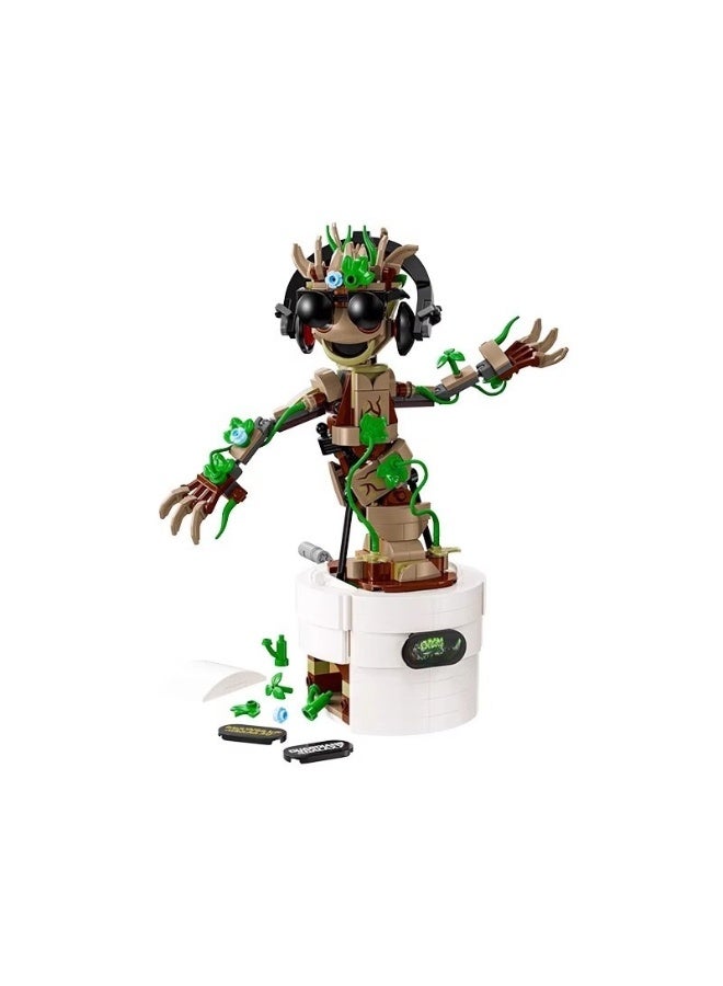 general Dancing Groot boy assembling small particle building block toys, assembling game gifts for family and friends - Image 1