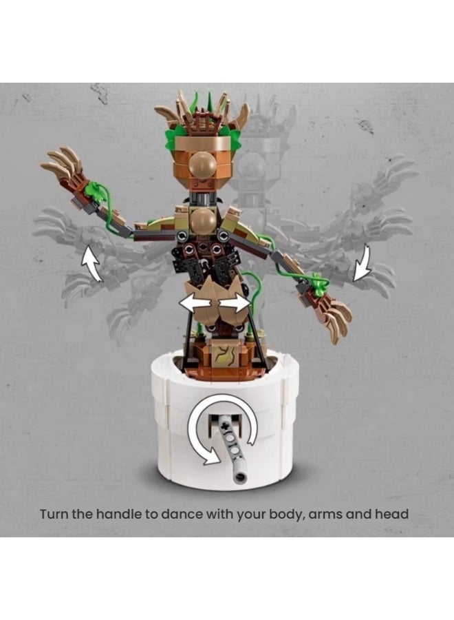 general Dancing Groot boy assembling small particle building block toys, assembling game gifts for family and friends - Image 4
