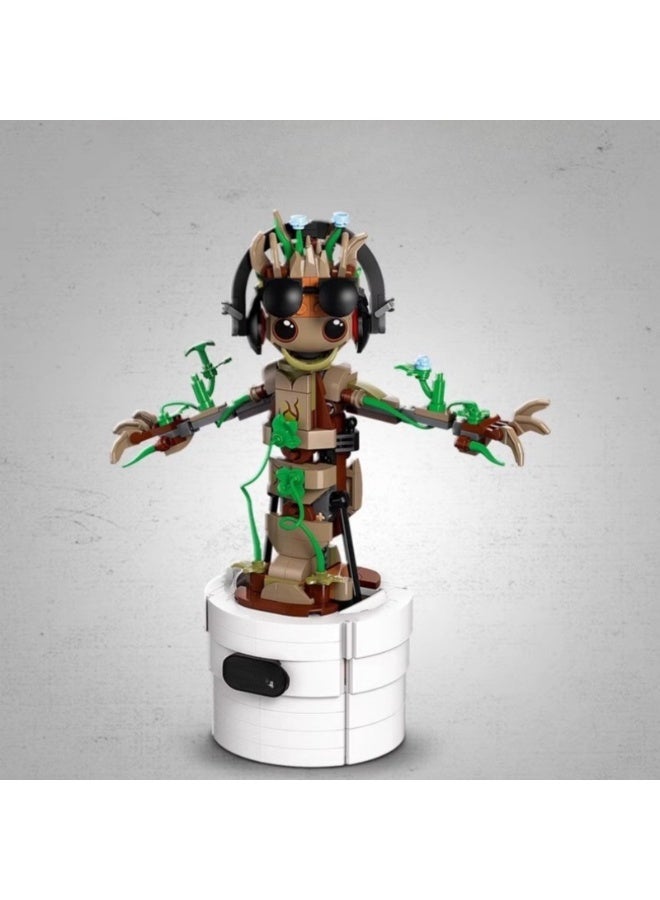 general Dancing Groot boy assembling small particle building block toys, assembling game gifts for family and friends - Image 3