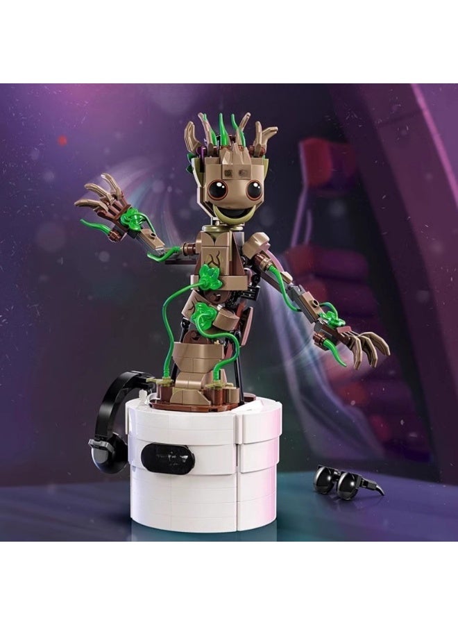 general Dancing Groot boy assembling small particle building block toys, assembling game gifts for family and friends - Image 5