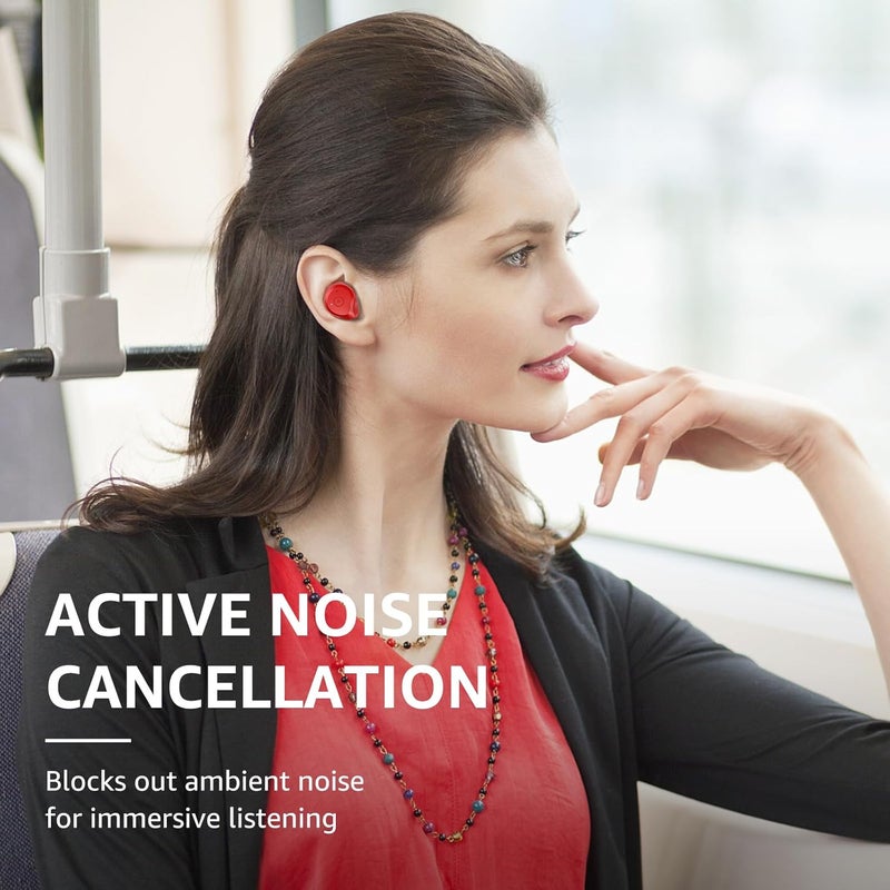 TOZO NC9 Hybrid Active Noise Cancelling Wireless Earbuds, in Ear Headphones IPX6 Waterproof Bluetooth 5.3 Stereo Earphones, Immersive Sound Premium Deep Bass Headset Dark Red - Image 4