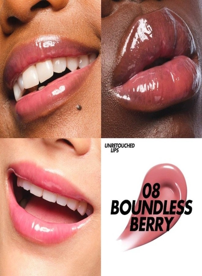 MAKE UP FOR EVER Super Boost Moisturizing & Plumping Lip Gloss 9ml – Shade 08 Boundless Berry – Berry Pink - Image 2
